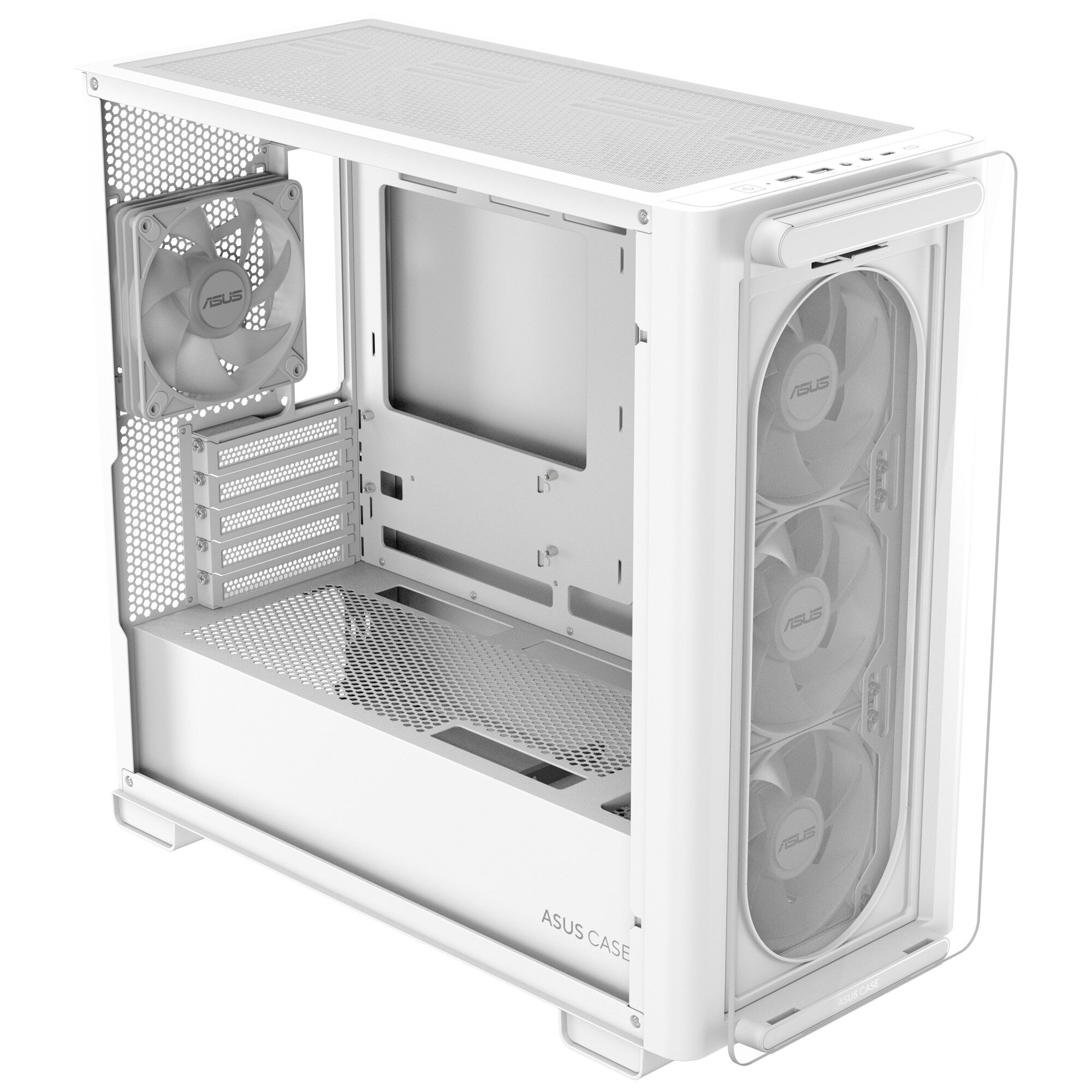 ASUS A23 PLUS case, mini tower, micro-ATX, RGB, tempered glass - white : image 6