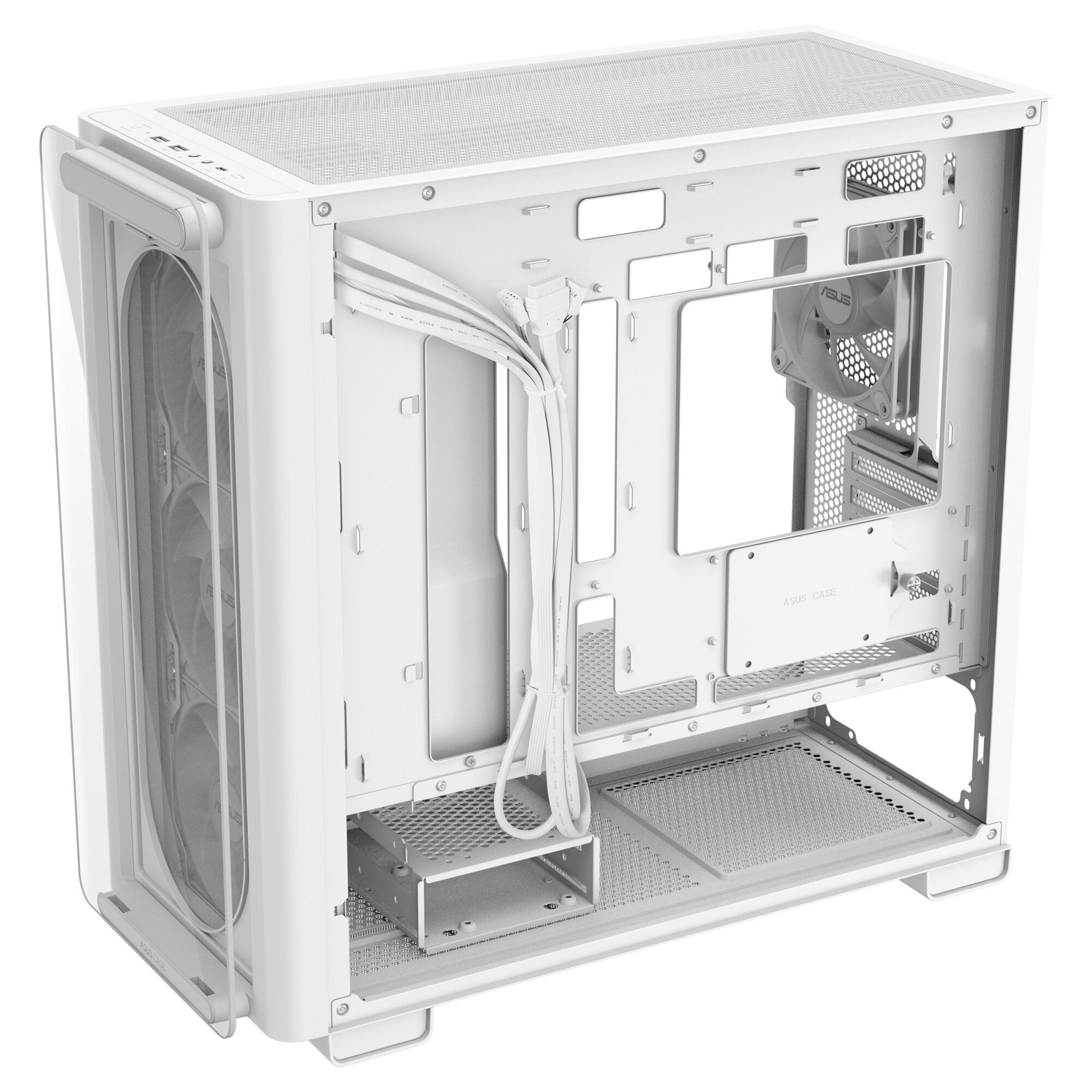 ASUS A23 PLUS case, mini tower, micro-ATX, RGB, tempered glass - white : image 7