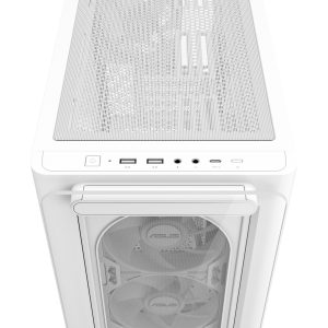 ASUS A23 PLUS case, mini tower, micro-ATX, RGB, tempered glass - white : image 4