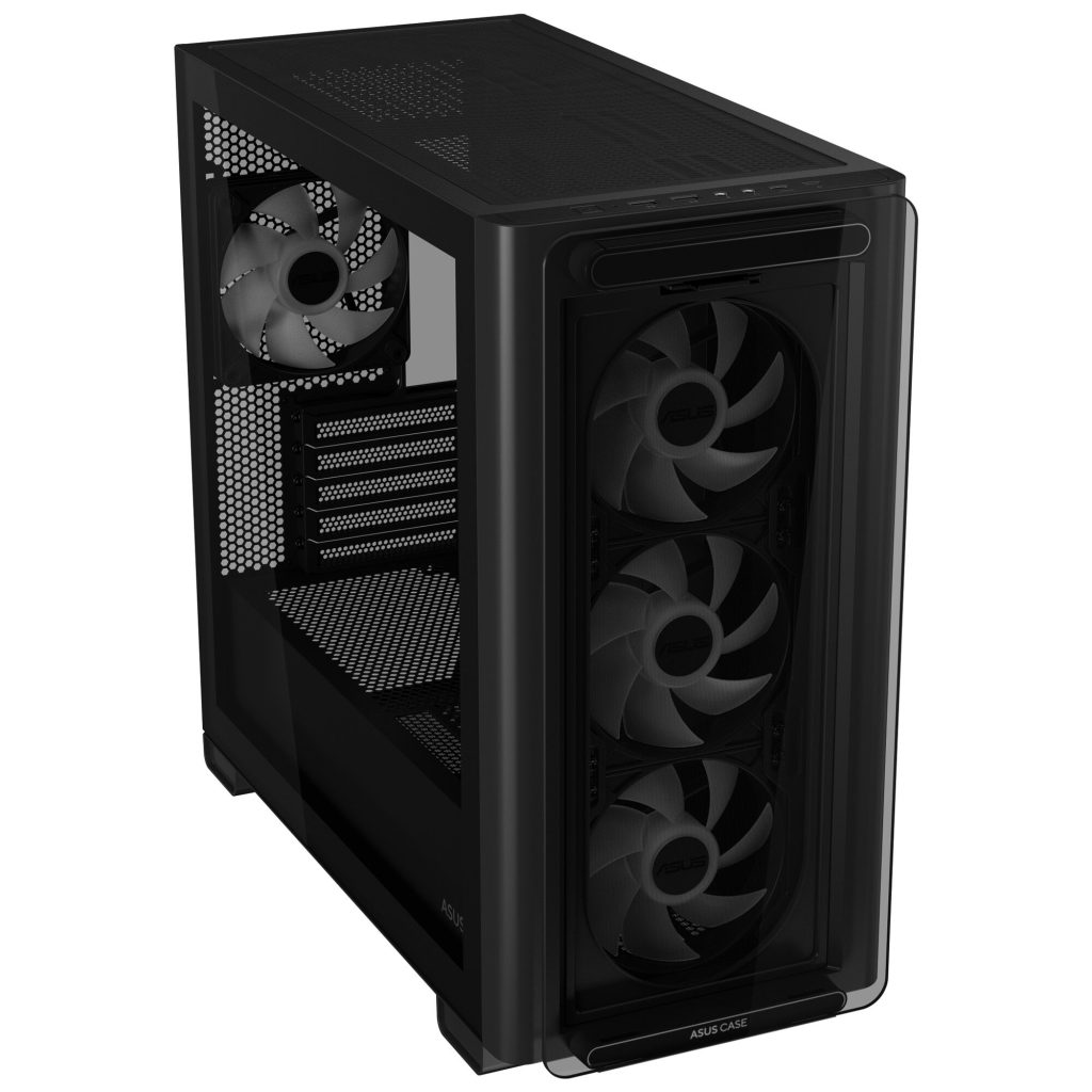 ASUS A23 PLUS case, mini tower, micro-ATX, RGB, tempered glass - black