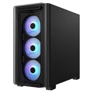 ASUS A23 PLUS case, mini tower, micro-ATX, RGB, tempered glass - black