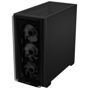 ASUS A23 PLUS case, mini tower, micro-ATX, RGB, tempered glass - black