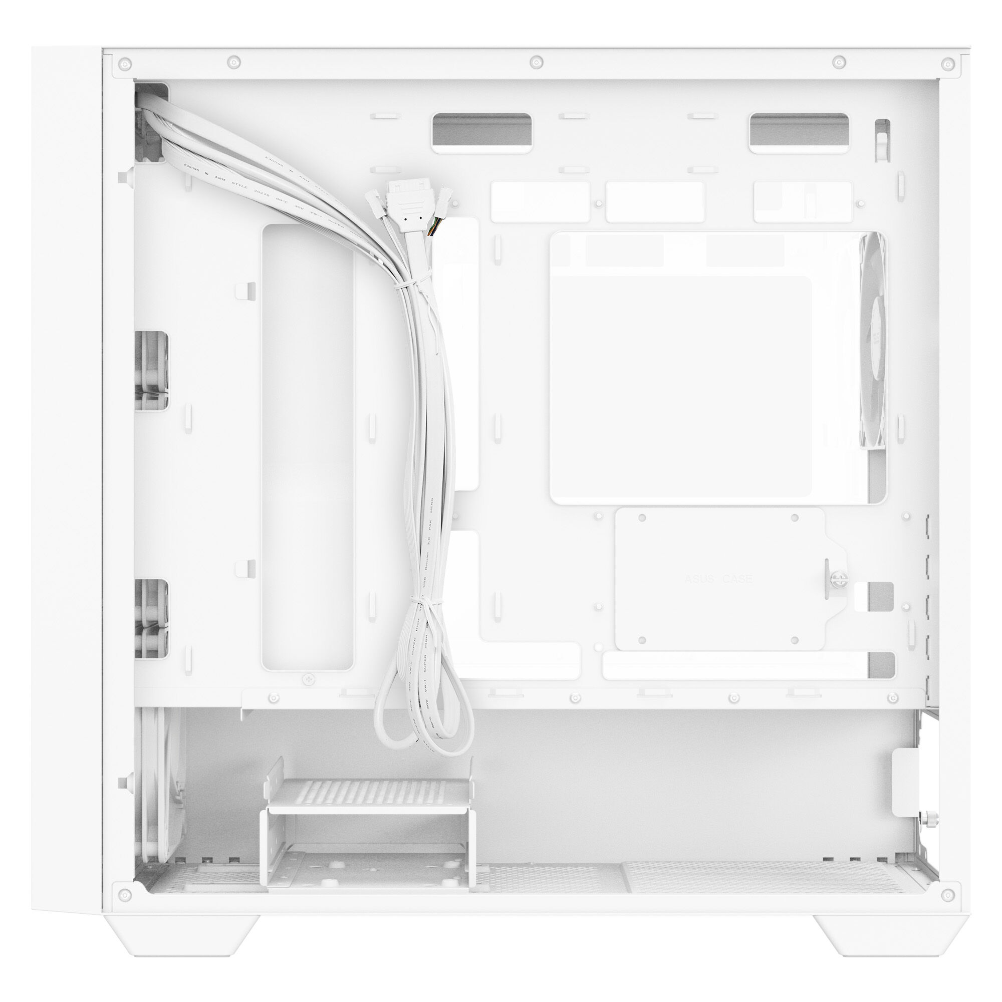 ASUS A21 PLUS case, mini tower, micro-ATX, RGB, tempered glass - white
