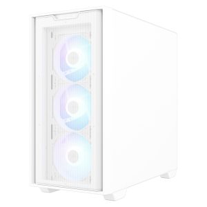 ASUS A21 PLUS case, mini tower, micro-ATX, RGB, tempered glass - white