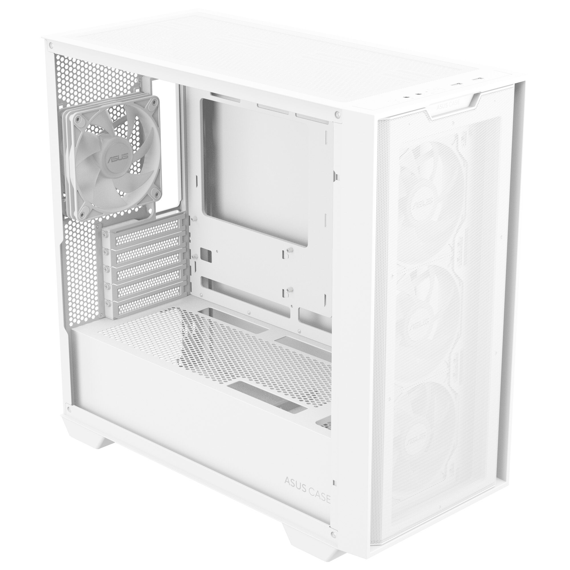 ASUS A21 PLUS case, mini tower, micro-ATX, RGB, tempered glass - white