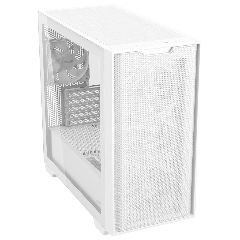ASUS A21 PLUS case, mini tower, micro-ATX, RGB, tempered glass - white