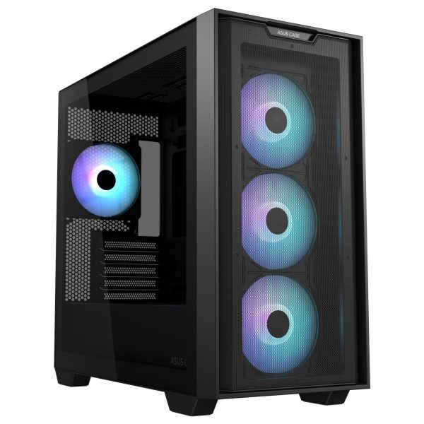 ASUS A21 PLUS case, Mini Tower, Micro-ATX, RGB, Tempered Glass – black