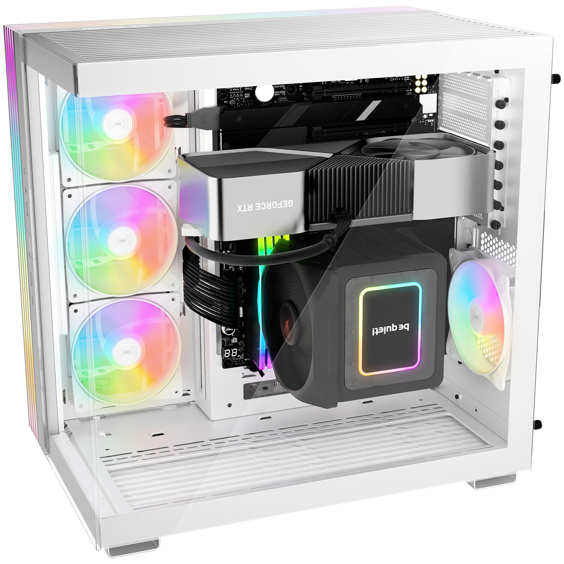 be quiet! Light Base 600 DX Midi Tower, Tempered Glass, ARGB - white : image 5