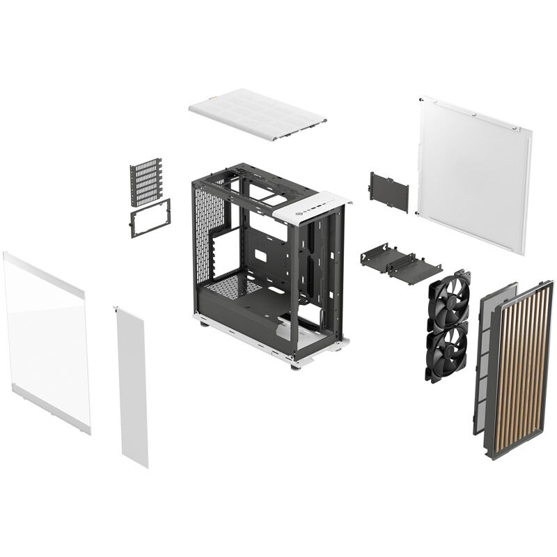Fractal Designs North Tempered Glass Midi Tower - white