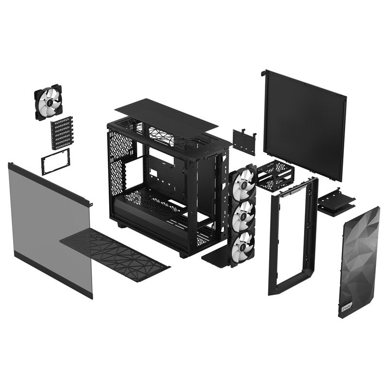 Fractal Design Meshify 2 Lite RGB Midi Tower Light Tint, tempered glass, black : image 10