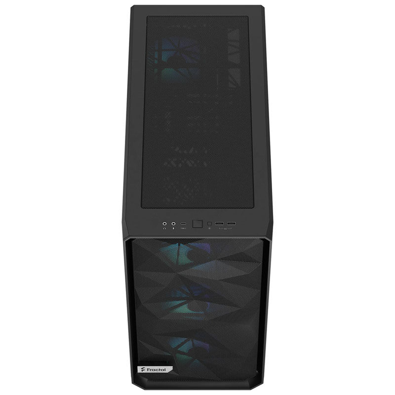 Fractal Design Meshify 2 RGB Midi Tower, Light Tint, Tempered Glass, black