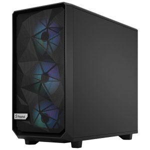 Fractal Design Meshify 2 RGB Midi Tower, Light Tint, Tempered Glass, black