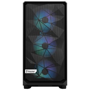 Fractal Design Meshify 2 RGB Midi Tower, Light Tint, Tempered Glass, black