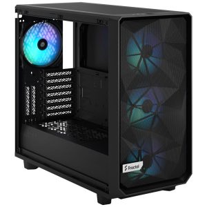 Fractal Design Meshify 2 RGB Midi Tower, Light Tint, Tempered Glass, black