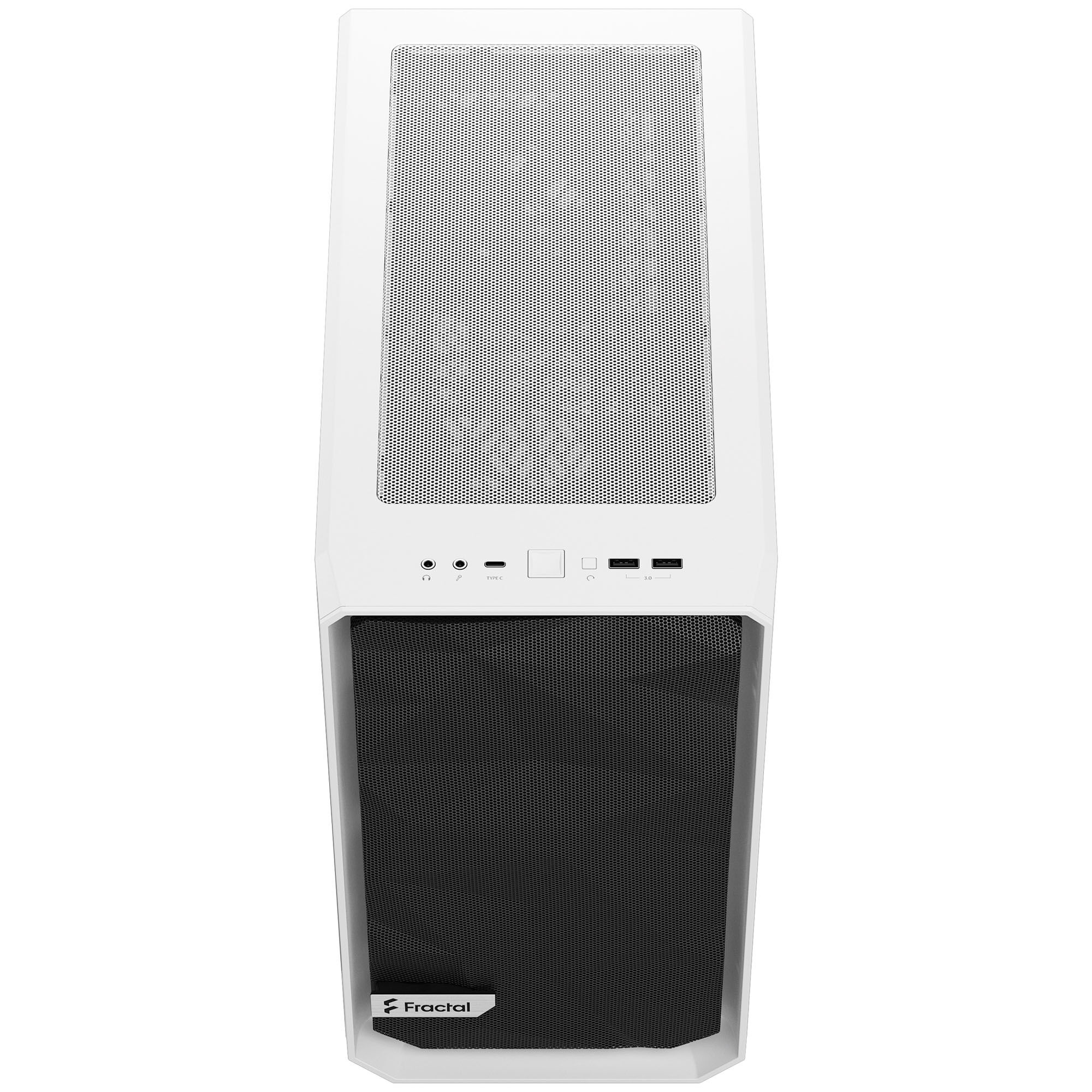 Fractal Design Meshify 2 Mini Micro-ATX Case, Tempered Glass - White