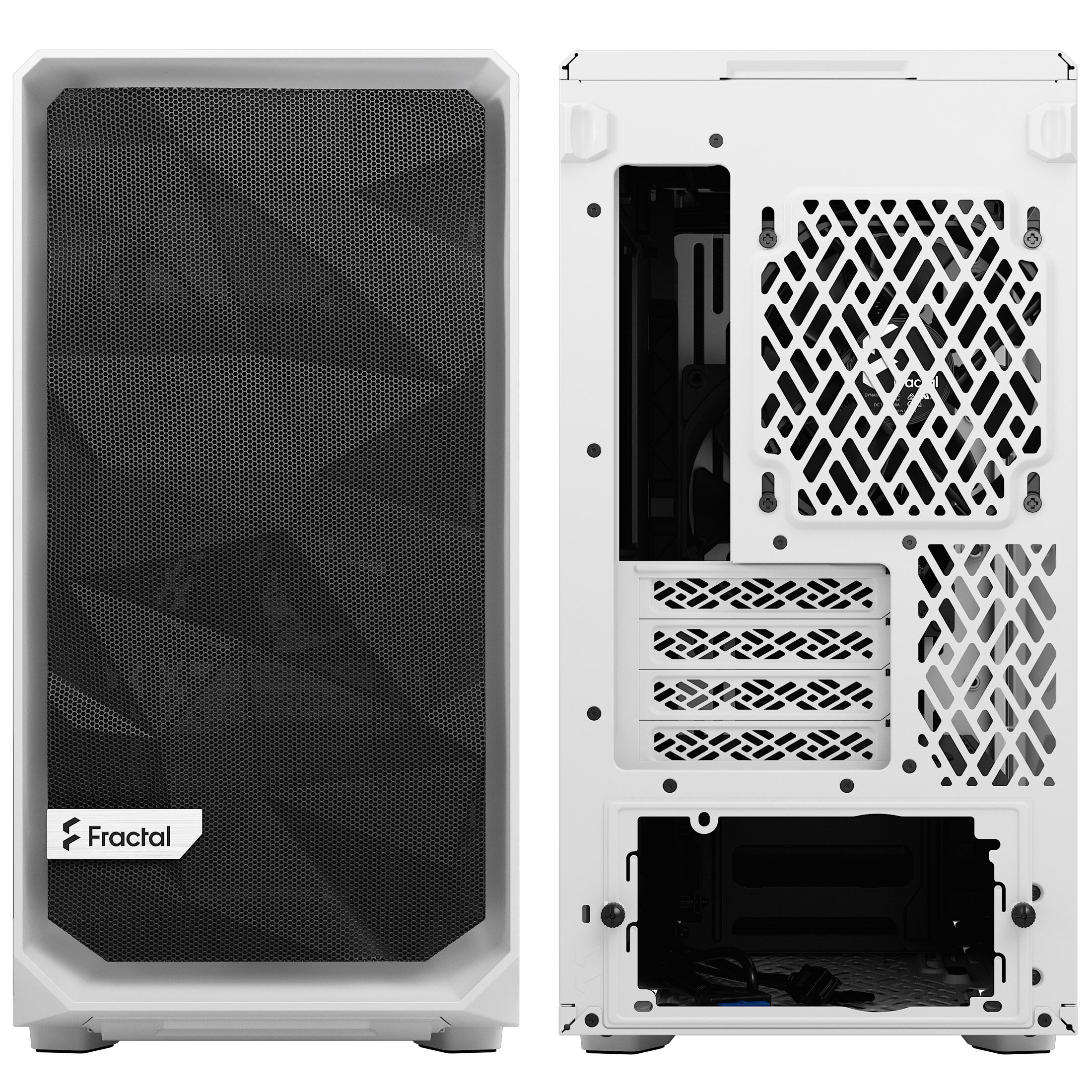 Fractal Design Meshify 2 Mini Micro-ATX Case, Tempered Glass - White