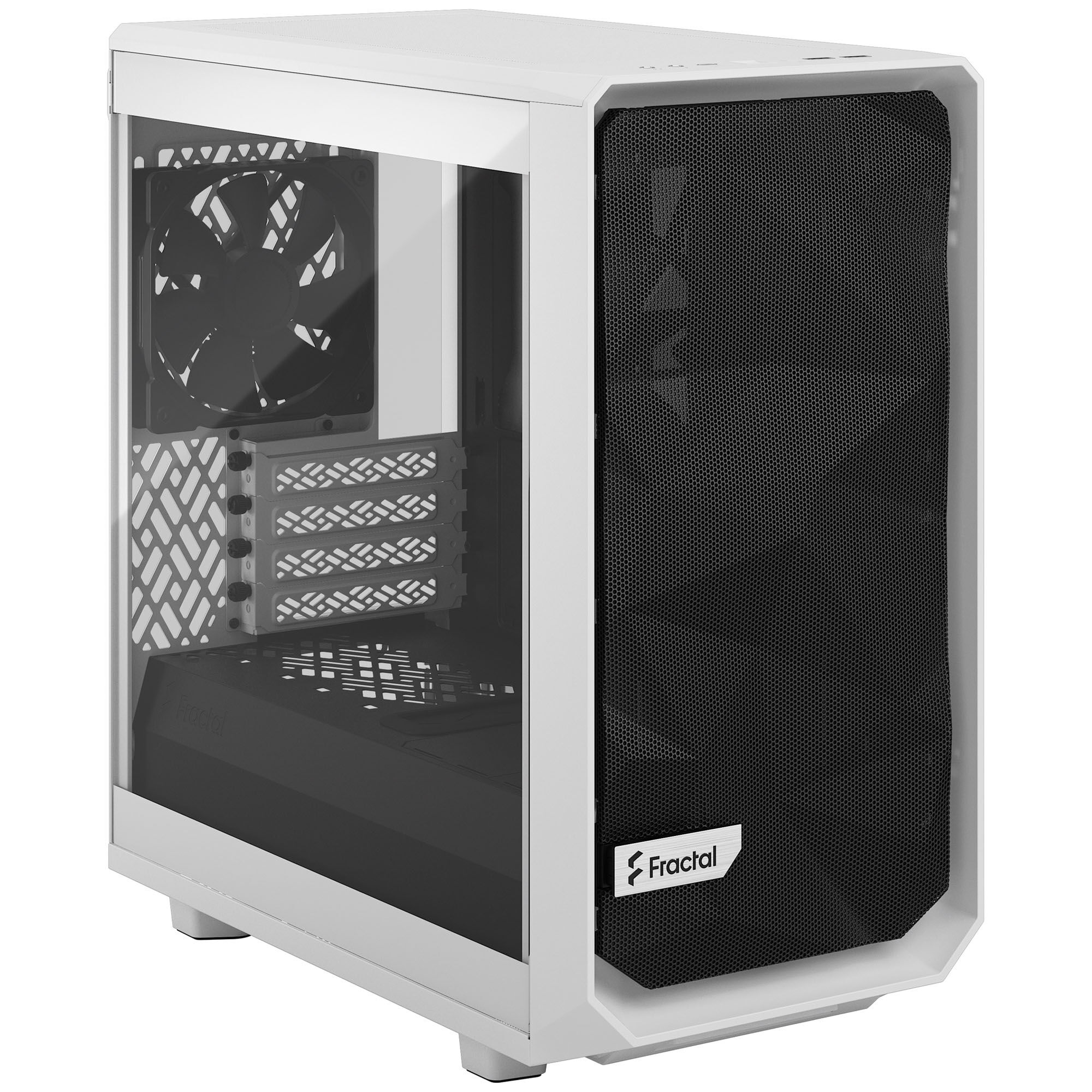 Fractal Design Meshify 2 Mini Micro-ATX Case, Tempered Glass - White