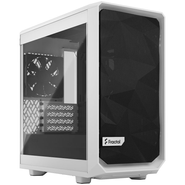 Fractal Design Meshify 2 Mini Micro-ATX Case, Tempered Glass – White