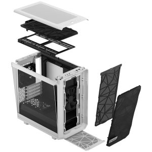 Fractal Design Meshify 2 Mini Micro-ATX Case, Tempered Glass - White