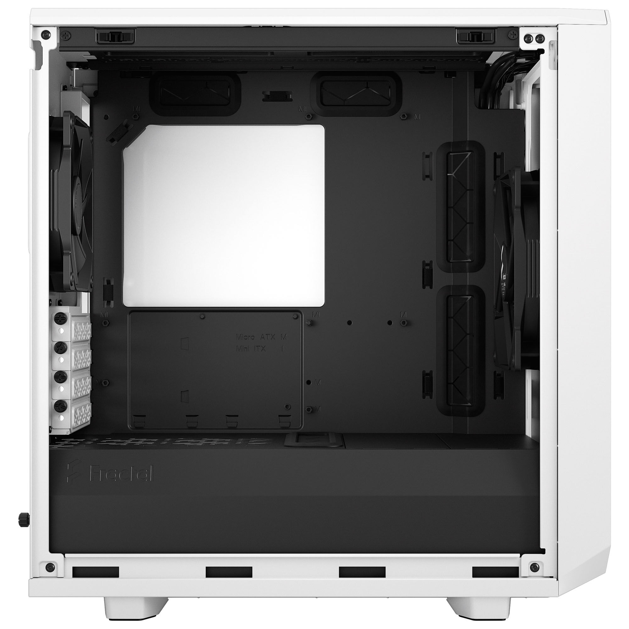 Fractal Design Meshify 2 Mini Micro-ATX Case, Tempered Glass - White