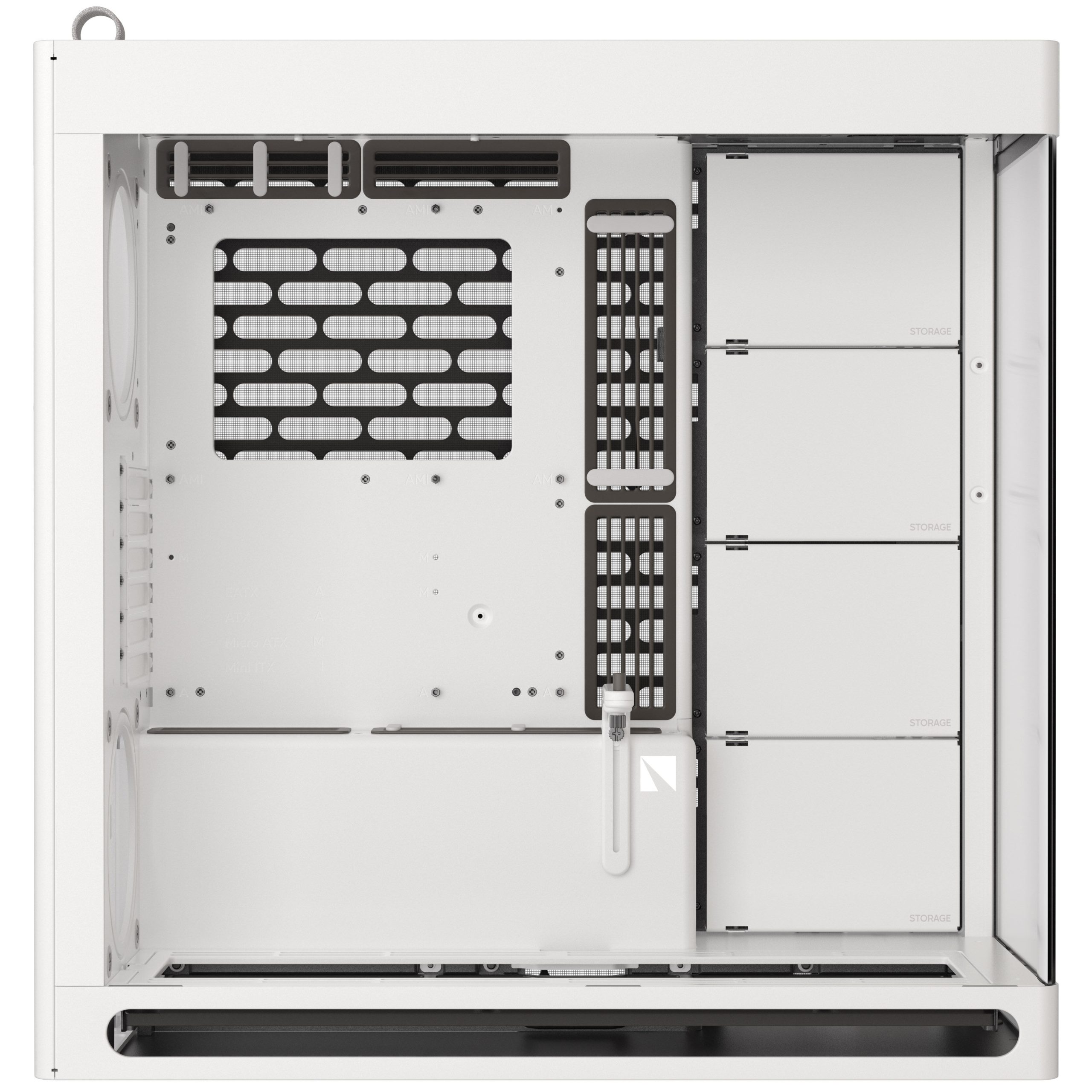HAVN HS 420 PC Case, Midi-Tower, E-ATX, Tempered Glass - White - B-Grade