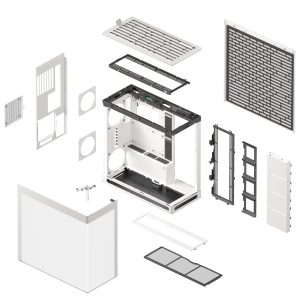 HAVN HS 420 PC Case, Midi-Tower, E-ATX, Tempered Glass - White - B-Grade
