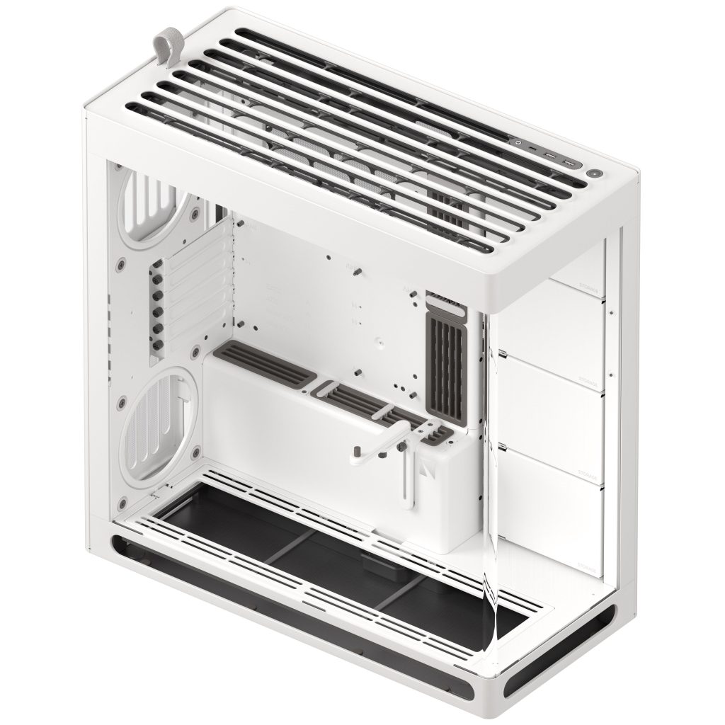 HAVN HS 420 PC Case, Midi-Tower, E-ATX, Tempered Glass - White - B-Grade