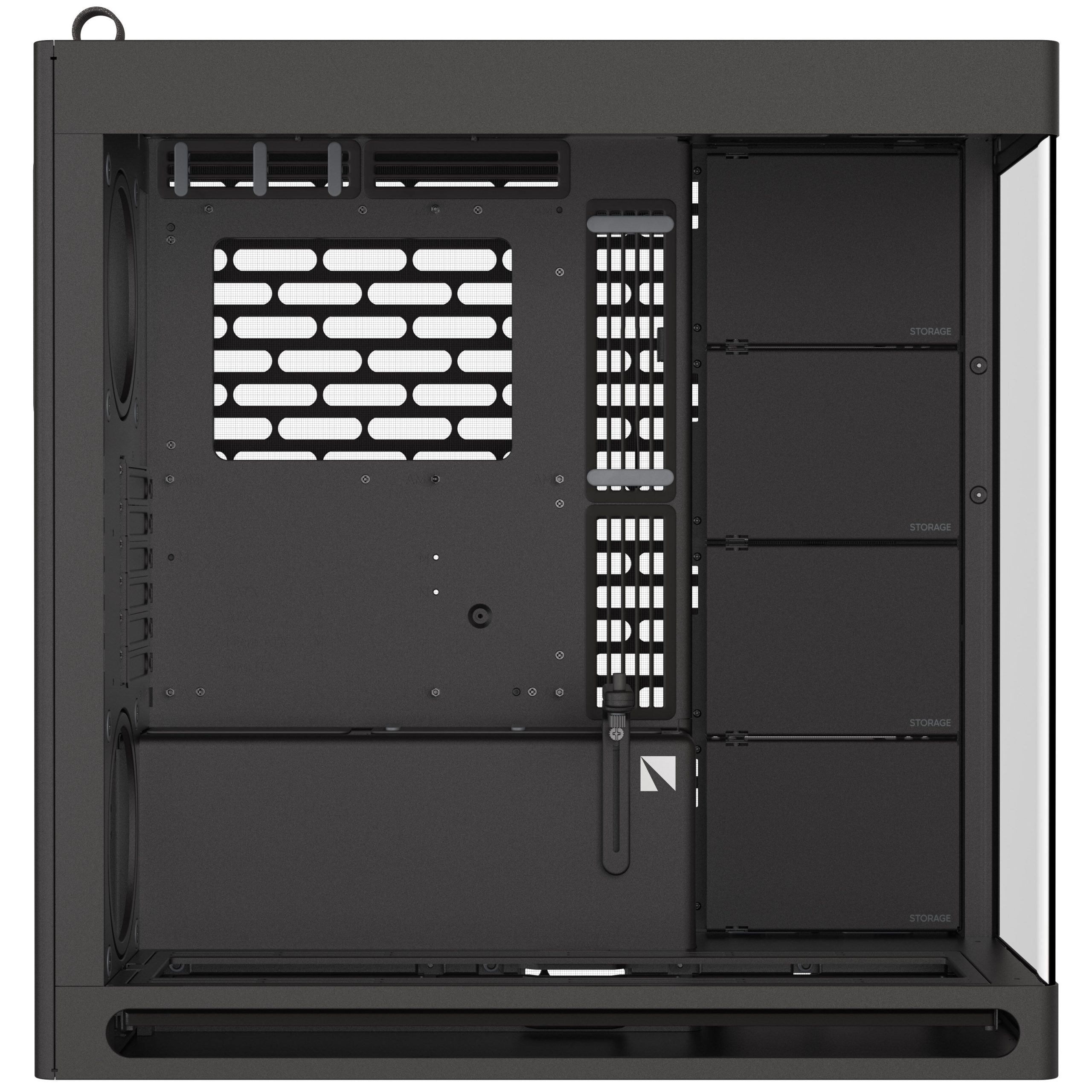 HAVN HS 420 PC Case, Midi-Tower, E-ATX, Tempered Glass - Black