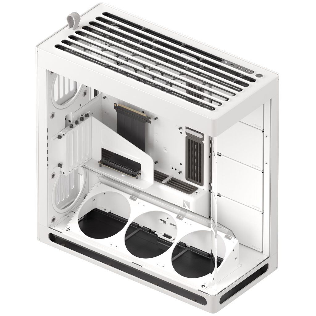 HAVN HS 420 VGPU PC Case, Midi-Tower, E-ATX, Tempered Glass, PCIe 5.0 Riser Cable - White : image 5