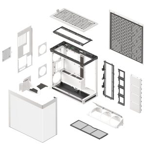 HAVN HS 420 VGPU PC Case, Midi-Tower, E-ATX, Tempered Glass, PCIe 5.0 Riser Cable - White : image 10