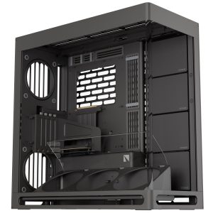 HAVN HS 420 VGPU PC Case, Midi-Tower, E-ATX, Tempered Glass, PCIe 5.0 Riser Cable - Black