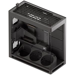HAVN HS 420 VGPU PC Case, Midi-Tower, E-ATX, Tempered Glass, PCIe 5.0 Riser Cable - Black