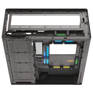 HAVN HS 420 VGPU PC Case, Midi-Tower, E-ATX, Tempered Glass, PCIe 5.0 Riser Cable - Black