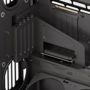 HAVN HS 420 VGPU PC Case, Midi-Tower, E-ATX, Tempered Glass, PCIe 5.0 Riser Cable - Black