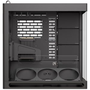 HAVN HS 420 VGPU PC Case, Midi-Tower, E-ATX, Tempered Glass, PCIe 5.0 Riser Cable - Black