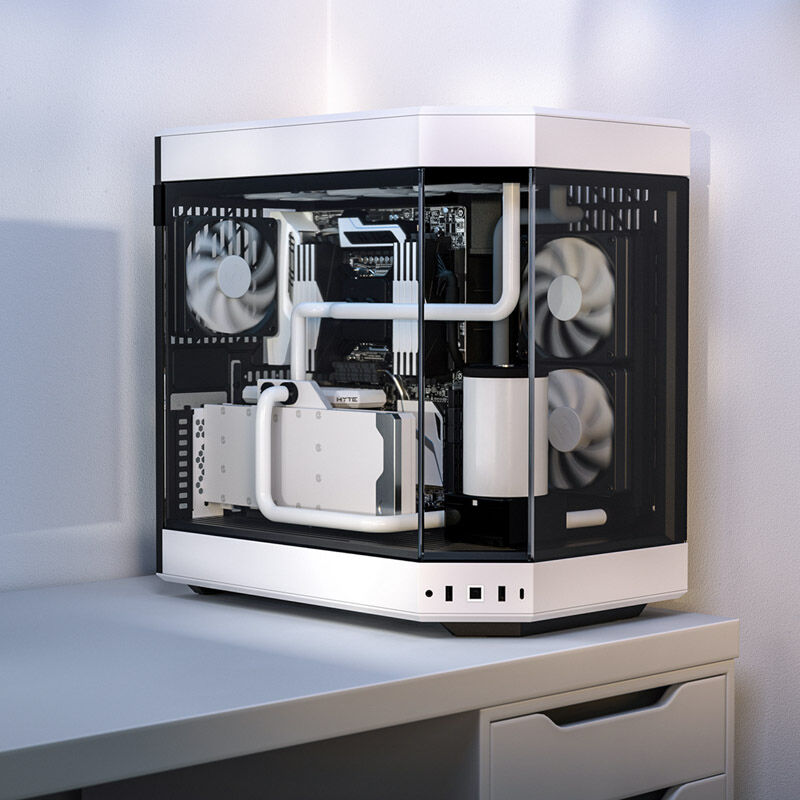 Hyte Y60 Midi Tower, Tempered Glass - black/white