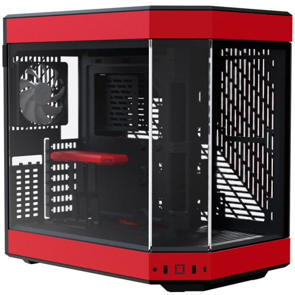 Hyte Y60 Midi Tower, Tempered Glass – black/red