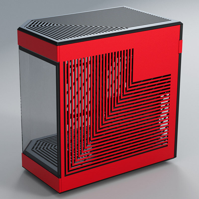 Hyte Y60 Midi Tower, Tempered Glass - black/red