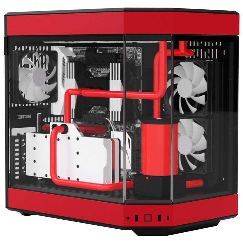 Hyte Y60 Midi Tower, Tempered Glass - black/red