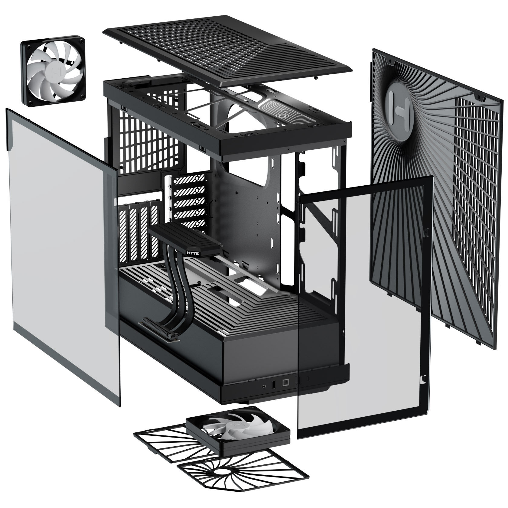 Hyte Y40 Midi Tower, tempered glass - black