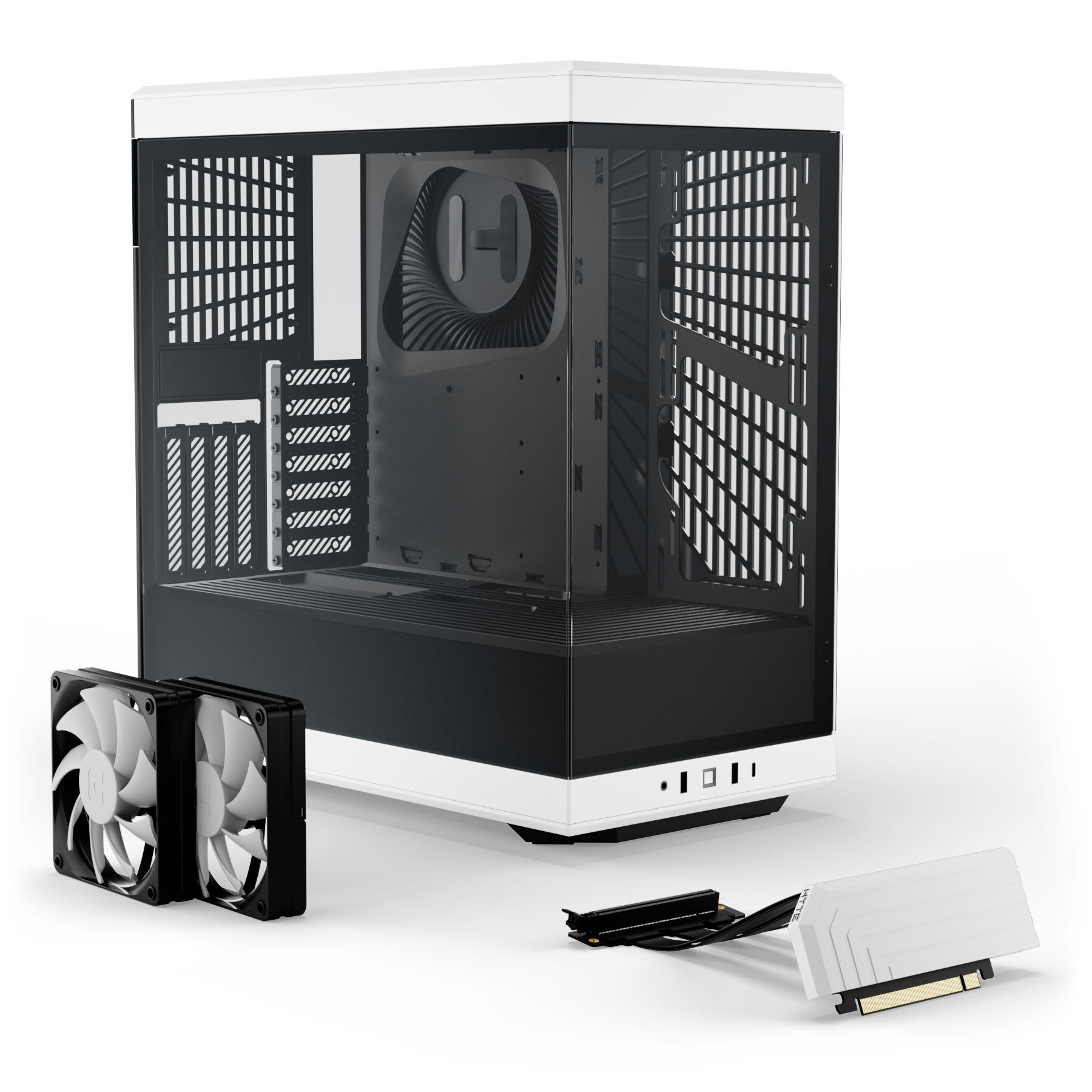 Hyte Y40 Midi Tower, tempered glass - black/white
