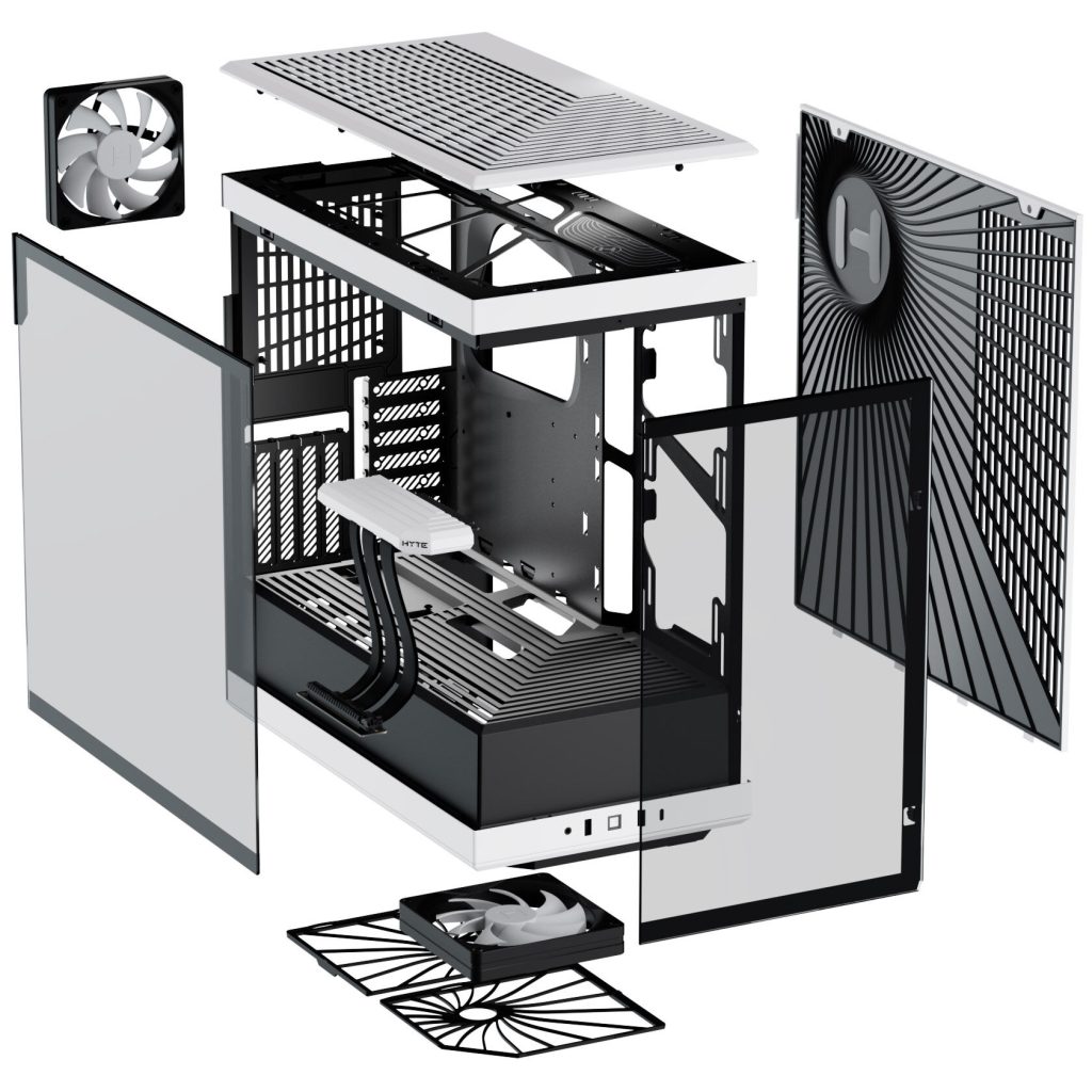Hyte Y40 Midi Tower, tempered glass - black/white