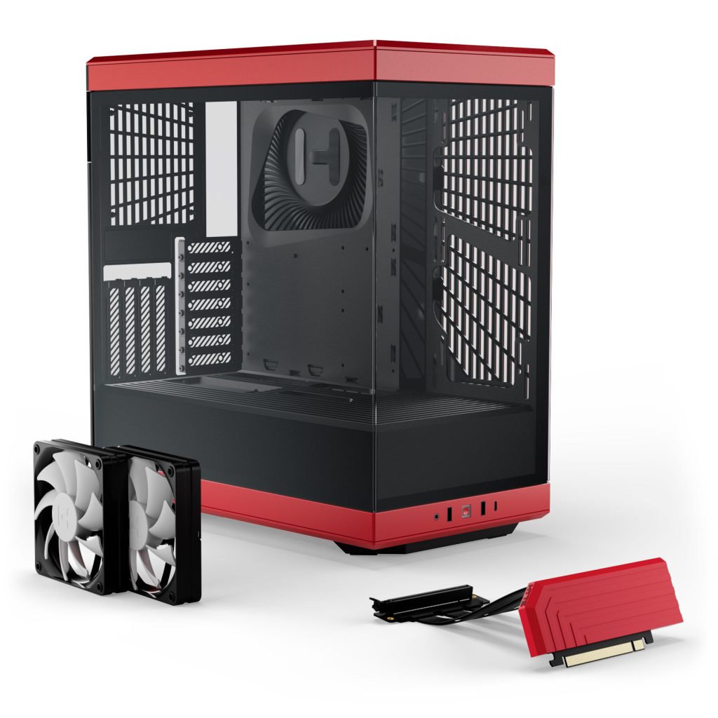 Hyte Y40 Midi Tower, tempered glass - black/red : image 2