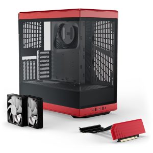 Hyte Y40 Midi Tower, tempered glass - black/red : image 2