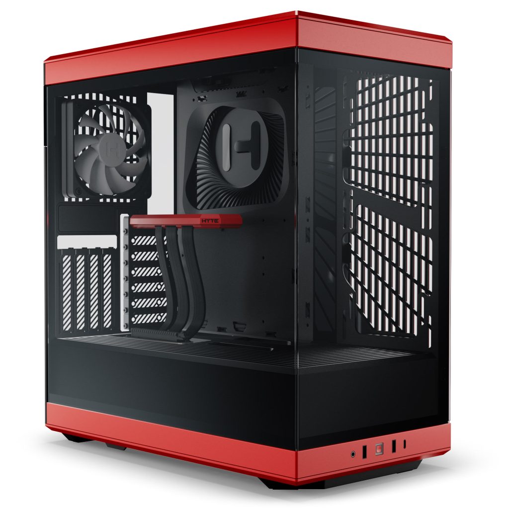 Hyte Y40 Midi Tower, tempered glass - black/red : image 1