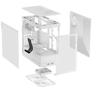 Hyte Y40 Midi Tower, Tempered Glass - Snow White