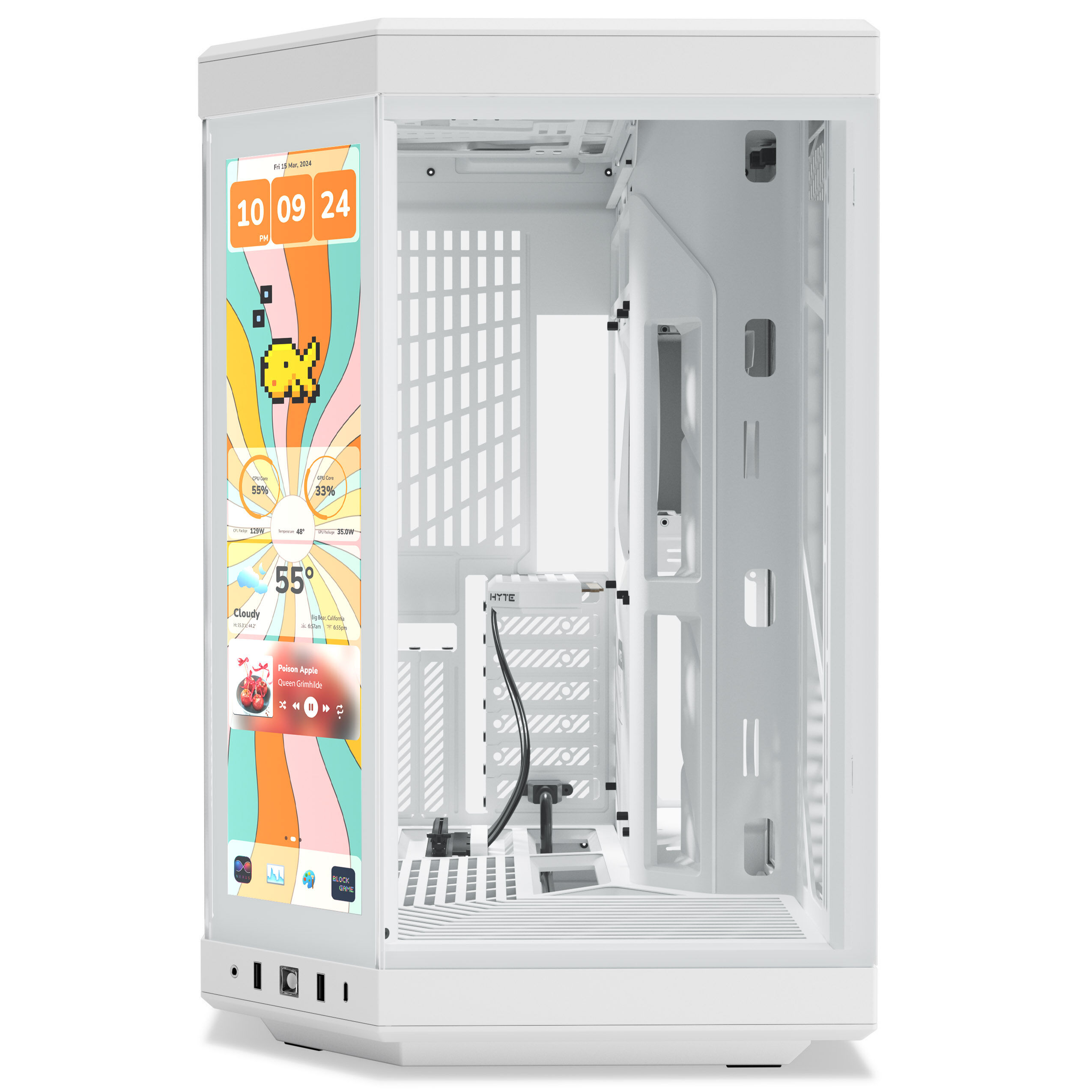 Hyte Y70 Midi Tower Touch Infinite - Snow White