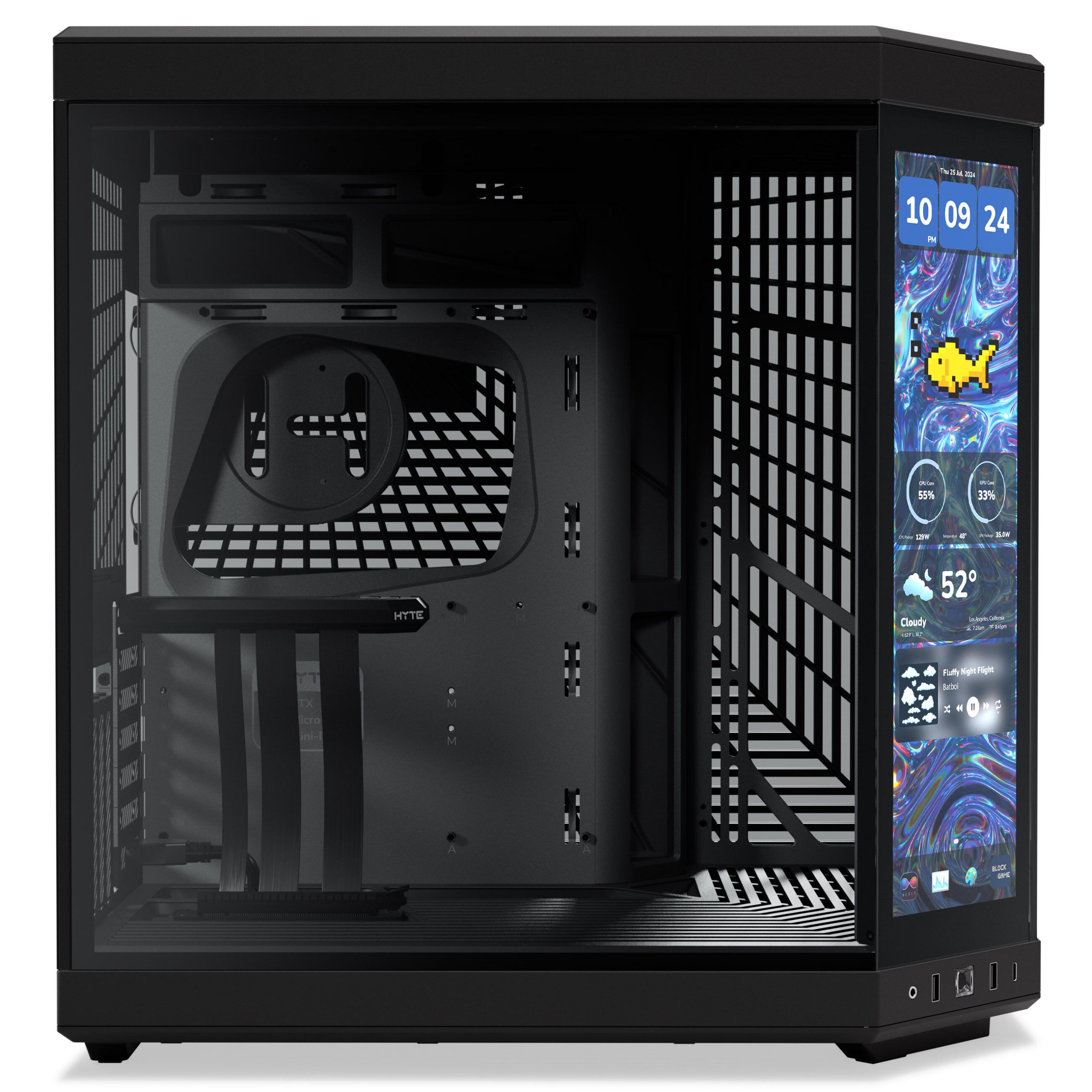 Hyte Y70 Midi Tower Touch Infinite - Pitch Black