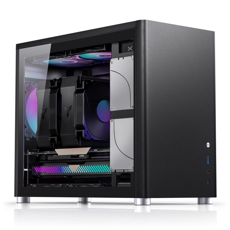 Jonsbo D30 mATX housing, tempered glass - black