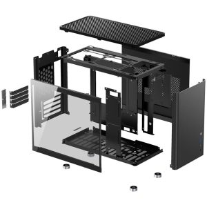 Jonsbo D30 mATX housing, tempered glass - black
